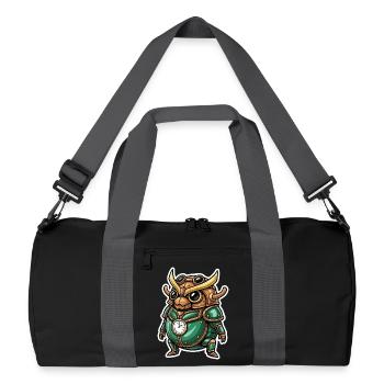 Scarabée Horloger Steampunk Armure Émeraude - Sac de sport recyclé - noir/gris graphite - Devant