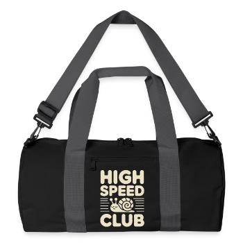 High Speed Club Schnecke - Recycelte Duffel Bag - Schwarz/Graphitgrau - Vorne