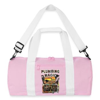 Plombier Rétro Vintage - Sac de sport recyclé - rose/blanc - Devant