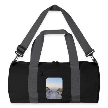 Dune path by the sea sunset - Recycled Duffel Bag - black/graphite grey - Front