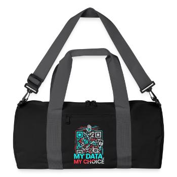 Meine Daten - Recycelte Duffel Bag - Schwarz/Graphitgrau - Vorne