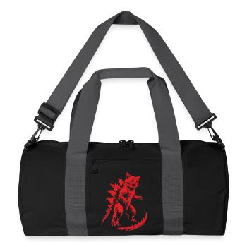 Kitten Kaiju Roar, Catzilla - Recycled Duffel Bag - black/graphite grey - Front