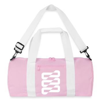 Flowwave-Stripes Abstract - Recycelte Duffel Bag - Rosa/Weiß - Vorne