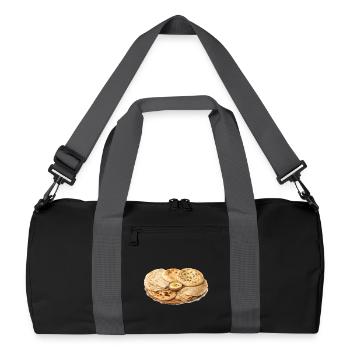 internationale Fladenbrotplatte - Recycelte Duffel Bag - Schwarz/Graphitgrau - Vorne