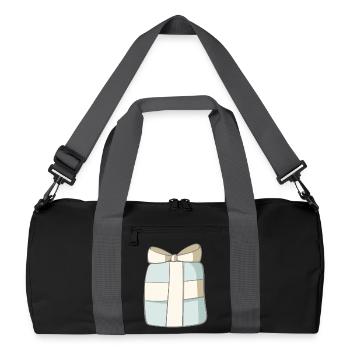 Geschenk - Recycelte Duffel Bag - Schwarz/Graphitgrau - Vorne