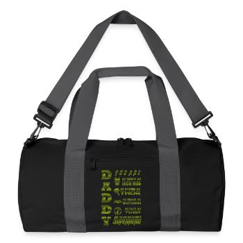 Citation de motivation inspirante Impression d’art - Sac de sport recyclé - noir/gris graphite - Devant