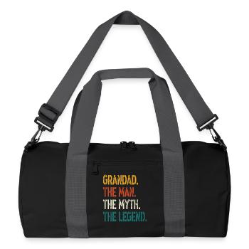 Grandad The Man The Myth The Legend T Shirt - Recycled Duffel Bag - black/graphite grey - Front