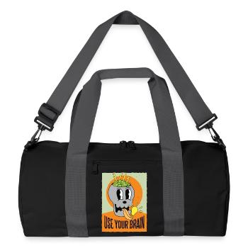 Use your brain - Recycled Duffel Bag - black/graphite grey - Front