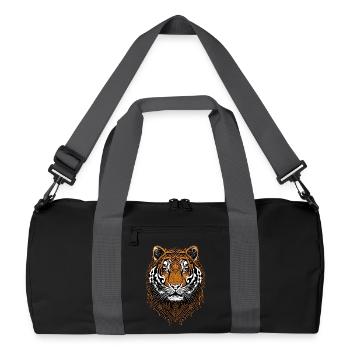 Tiger head - Recycled Duffel Bag - black/graphite grey - Front