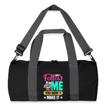 Roller Skate Design - Recycled Duffel Bag - black/graphite grey - Front