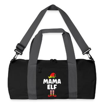Christmas Funny Mom Elf - Recycled Duffel Bag - black/graphite grey - Front
