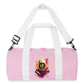 Ninja Samurai Krieger - Recycelte Duffel Bag - Rosa/Weiß - Vorne