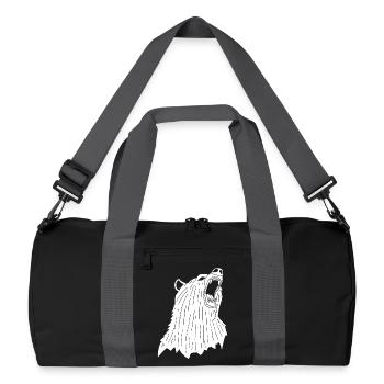 Angry Polar Bear - Recycled Duffel Bag - black/graphite grey - Front