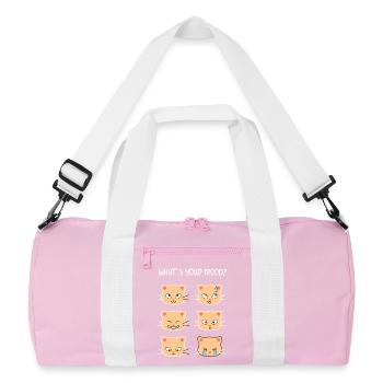Cats - What's Your Mood? - Recycled Duffel Bag - pink/white - Front