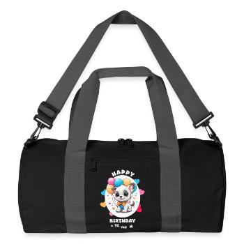 Bon anniversaire - Sac de sport recyclé - noir/gris graphite - Devant