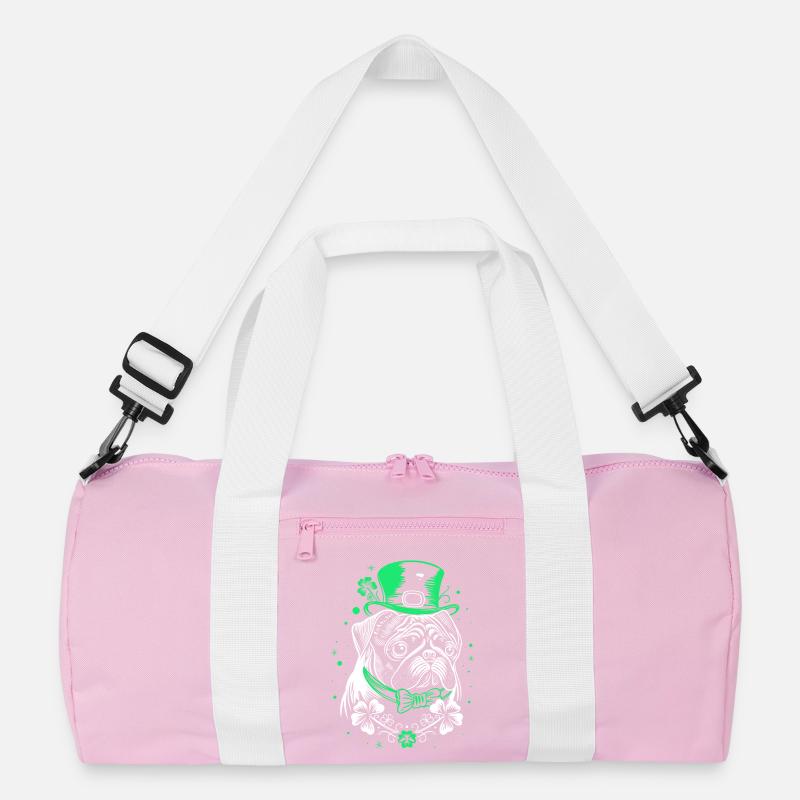 Mops mit St Patricks Day Hut Recycelte Duffel Bag