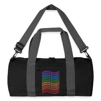 Lgbt. Vielfalt annehmen - Recycelte Duffel Bag - Schwarz/Graphitgrau - Vorne