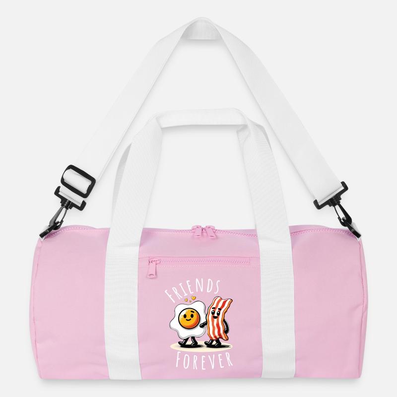 friends forever ham egg comic love Recycelte Duffel Bag