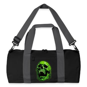 Green Vampire Skull - Recycled Duffel Bag - black/graphite grey - Front