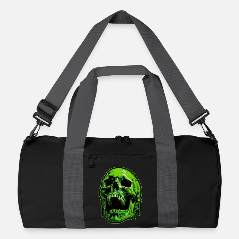 Grüner Vampirschädel Recycelte Duffel Bag