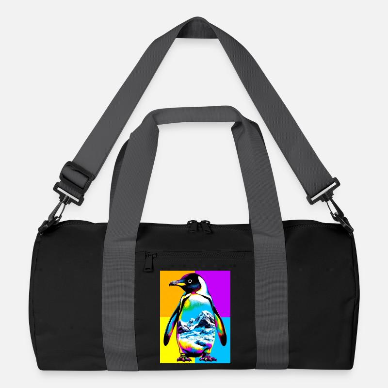 Pinguin - Recycelte Duffel Bag - Schwarz/Graphitgrau