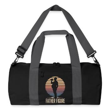 Figure paternelle drôle ventre de bière papa Bod - Sac de sport recyclé - noir/gris graphite - Devant