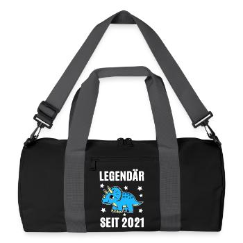 Legendary since 2021 Triceratops - Recycled Duffel Bag - black/graphite grey - Front