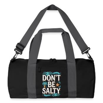 Beach Vibes Don't Be Salty Design - Recycled Duffel Bag - black/graphite grey - Front