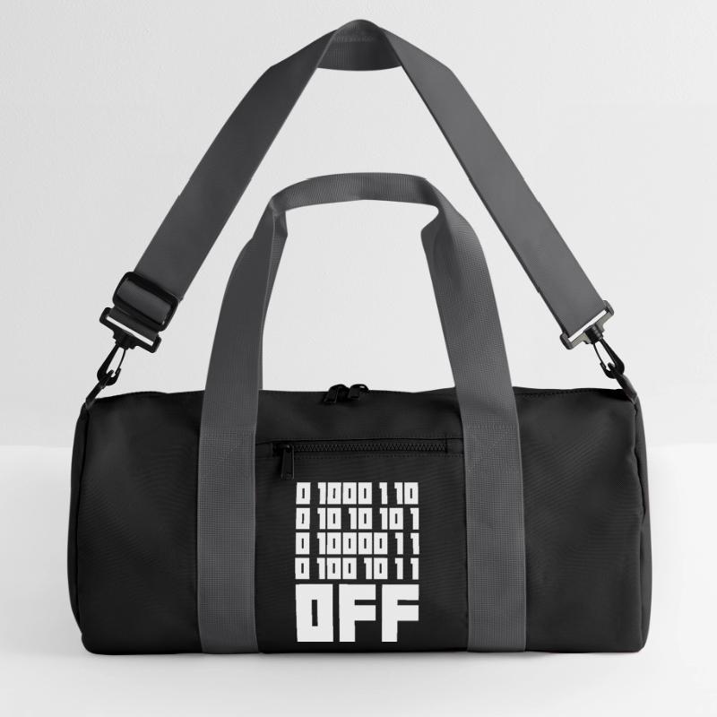 Binary Code F**k OFF – Humour Nerd & Geek Code Sac de sport recyclé