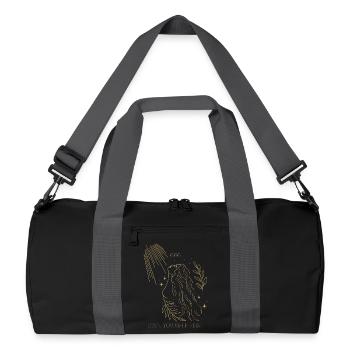 Gold Fine Line Woman Sun 666 – Love Yourself First - Recycled Duffel Bag - black/graphite grey - Front