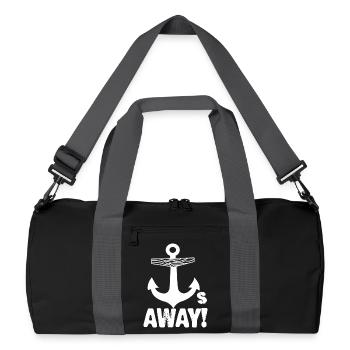 AWAY Marine Anker – Marine Muster - Recycelte Duffel Bag - Schwarz/Graphitgrau - Vorne