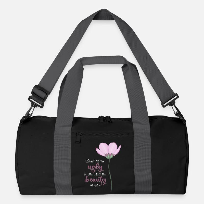 Don't Let The Ugly Kill The Beauty In You - Recycelte Duffel Bag - Schwarz/Graphitgrau