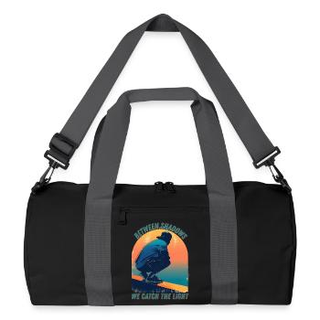Zwischen Licht und Schatten - Recycelte Duffel Bag - Schwarz/Graphitgrau - Vorne