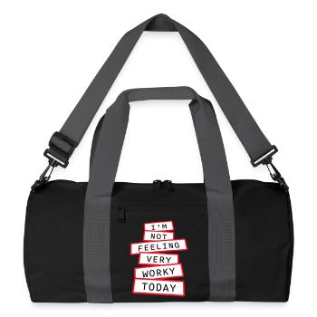 I'm Not Feeling Very Worky Today Faul Arbeit Humor - Recycled Duffel Bag - black/graphite grey - Front
