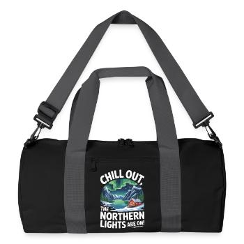 Chill Out - The Northern Lights Are On! - Recycled Duffel Bag - black/graphite grey - Front