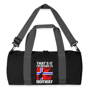 Norvégie : Oslo, Scandinavie, Norvège - Sac de sport recyclé - noir/gris graphite - Devant