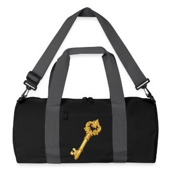 Clé d’Ornement en Or - Sac de sport recyclé - noir/gris graphite - Devant