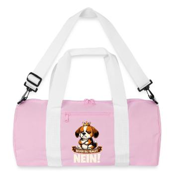 Bevor Du Fragst Nein Beagle - Recycelte Duffel Bag - Rosa/Weiß - Vorne
