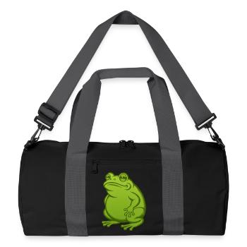 Fat Fat Frog - Fat Fat Toad - Recycled Duffel Bag - black/graphite grey - Front