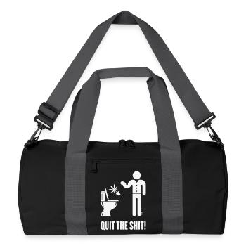 Quit The Shit! (Cannabis / Marijuana / Hemp / W) - Recycled Duffel Bag - black/graphite grey - Front