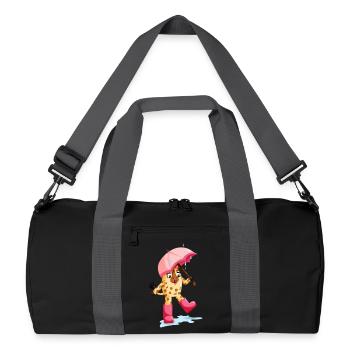 Lina la girafe sous la pluie - Sac de sport recyclé - noir/gris graphite - Devant