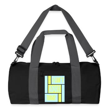 I Can't Adult Today Funny Adult Saying Logo - Recycled Duffel Bag - black/graphite grey - Front