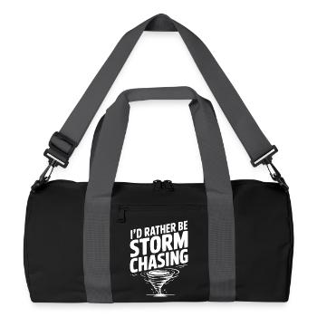 I'd Rather Be Storm Chasing - Recycled Duffel Bag - black/graphite grey - Front