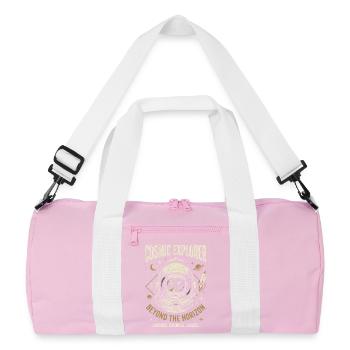 Cosmic Explorer - Recycelte Duffel Bag - Rosa/Weiß - Vorne