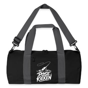 Fishing Saying Pose - Recycled Duffel Bag - black/graphite grey - Front