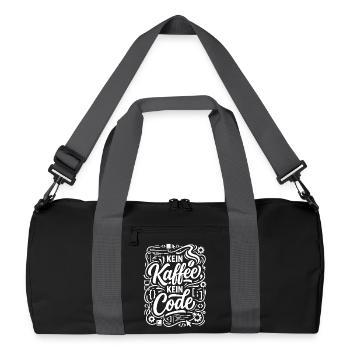 Kein Kaffee kein Code Informatiker - Recycelte Duffel Bag - Schwarz/Graphitgrau - Vorne