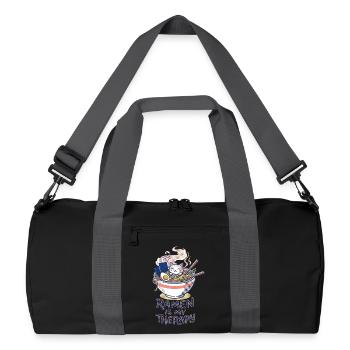 Ramen Therapy - Recycelte Duffel Bag - Schwarz/Graphitgrau - Vorne