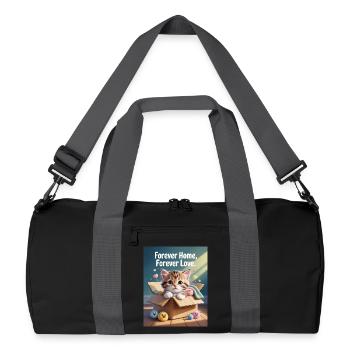 Maison pour toujours, amour pour toujours - Sac de sport recyclé - noir/gris graphite - Devant
