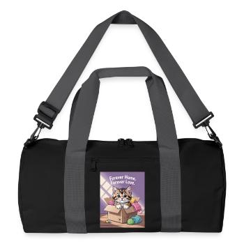 Forever Home Chaton en boîte - Sac de sport recyclé - noir/gris graphite - Devant