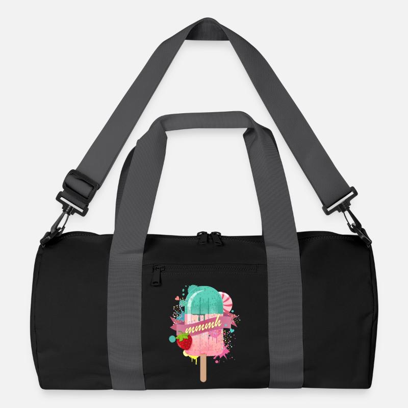 Eis am Stiel mit Erdbeere Recycelte Duffel Bag
